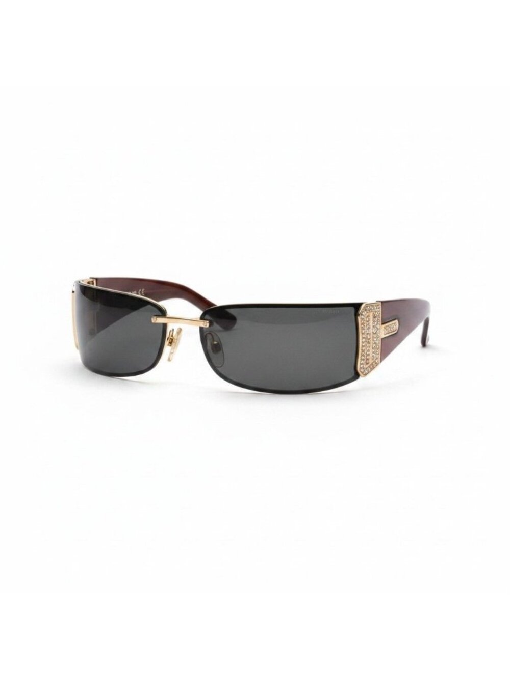 Dolce & Gabbana DG Rimless Sunglasses Black Bordeaux Eyewear D&G